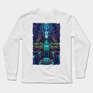 Waters Fall Visionary Fractal Manipulation Manafold Art Long Sleeve T-Shirt